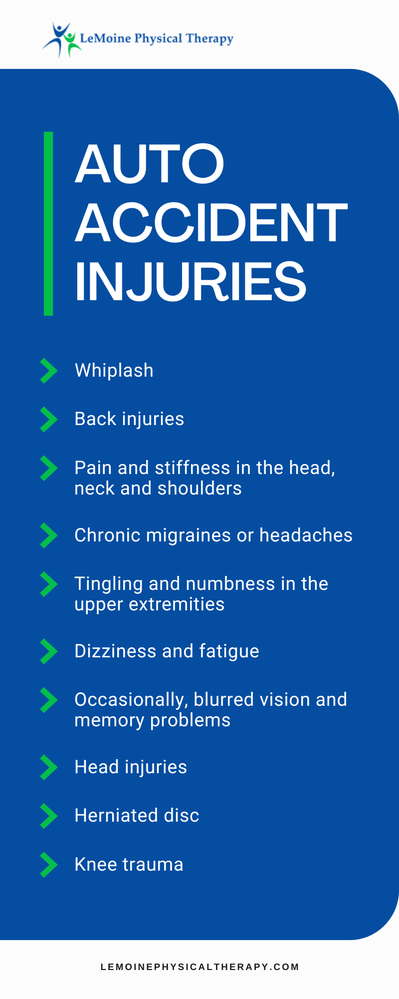 Auto Accident Injuries Infographic